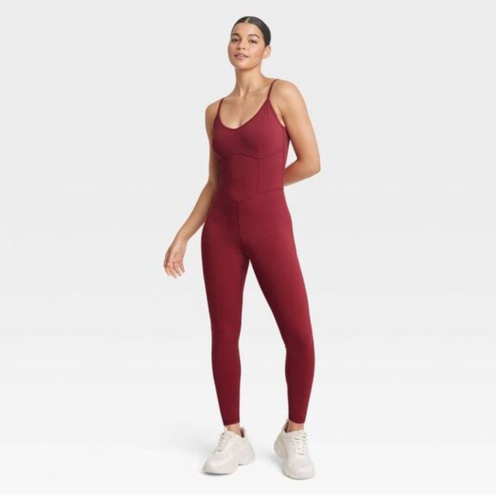 Joy Lab Jumpsuit Burgundy